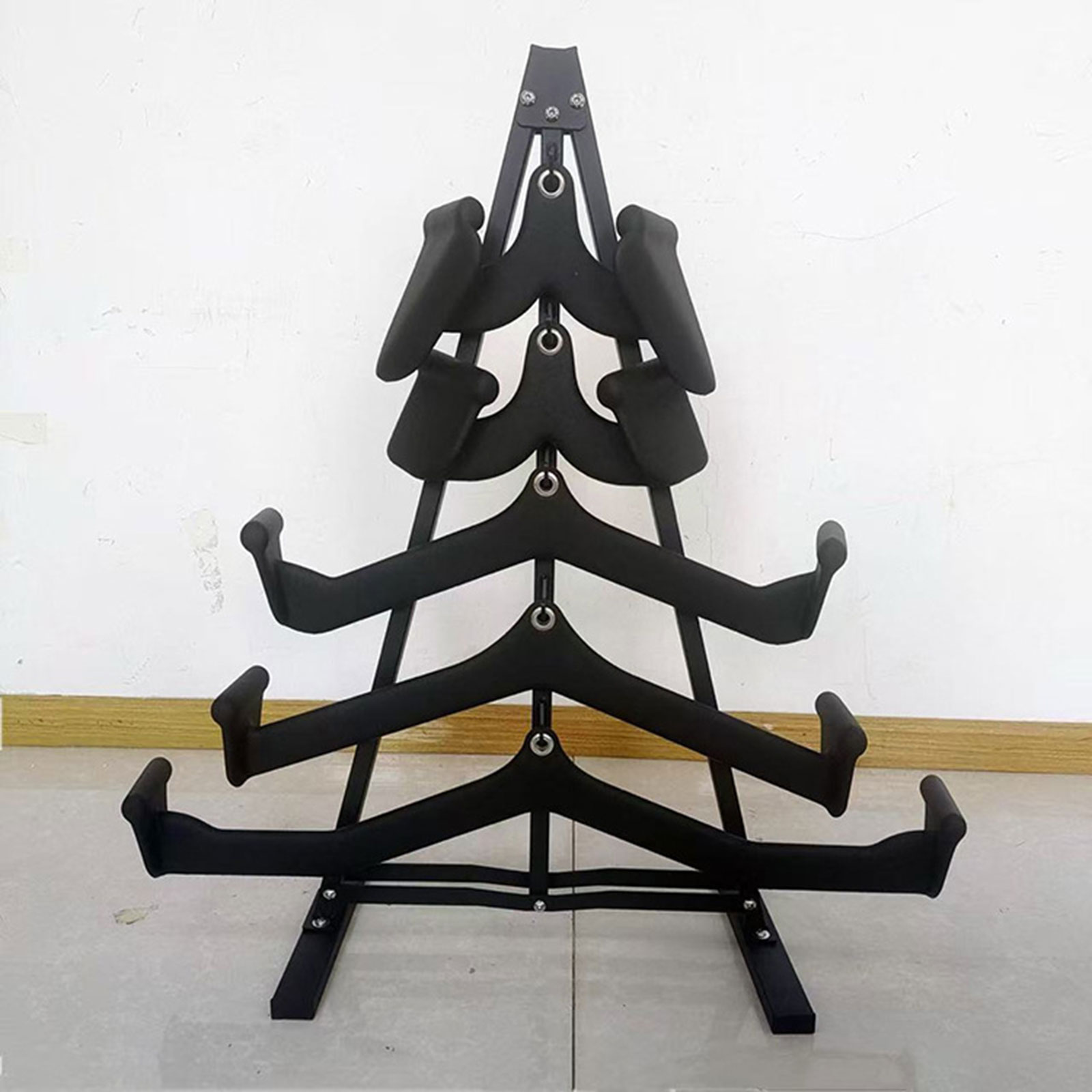 Home Gym Routine - ラットプルダウンバーオーガナイザー（フック付き）ホームジム収納ラック、ラットアタッチメント用フック8個、ケーブルアタッチメントラック、ジムアクセサリー