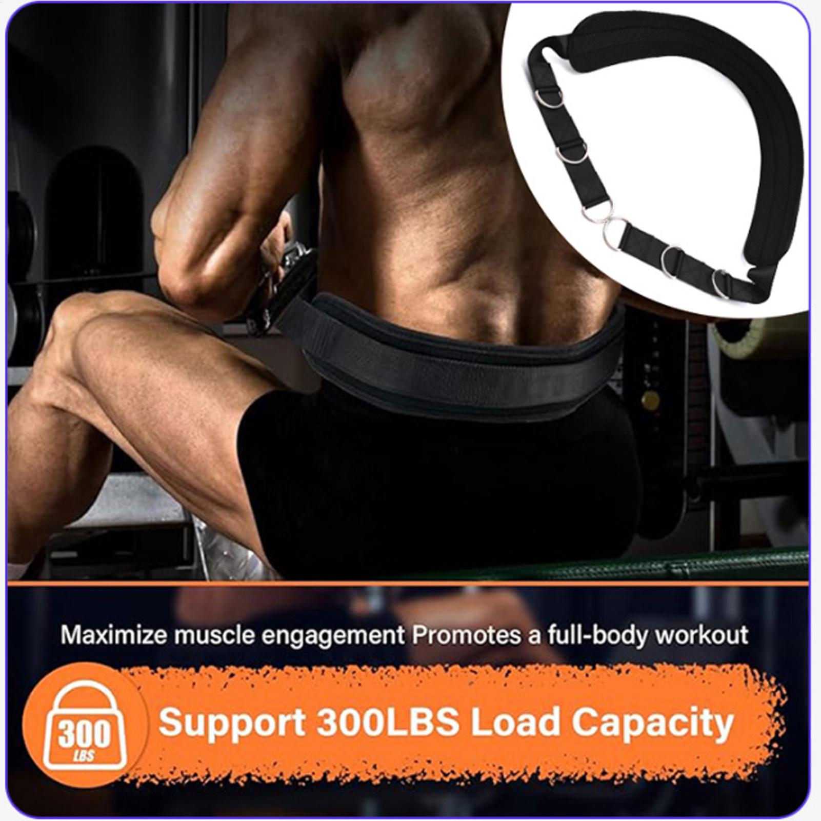 Leg Home Gym Workout - レッグプレス用ロープストラップ、調整可能なケーブルマシン用、ウエストベルト、自宅ジムやアパートでの日常トレーニングに最適。