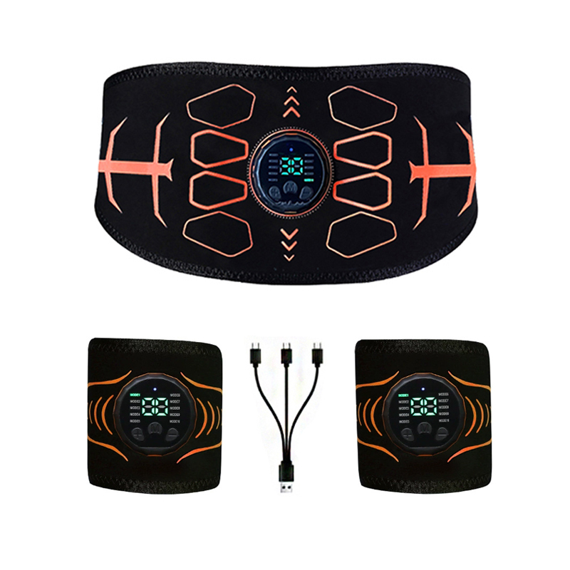 腹筋トレーニングベルト、スマート筋肉トレーナー、USB充電式 - Home Gym Routine のレビューと価格