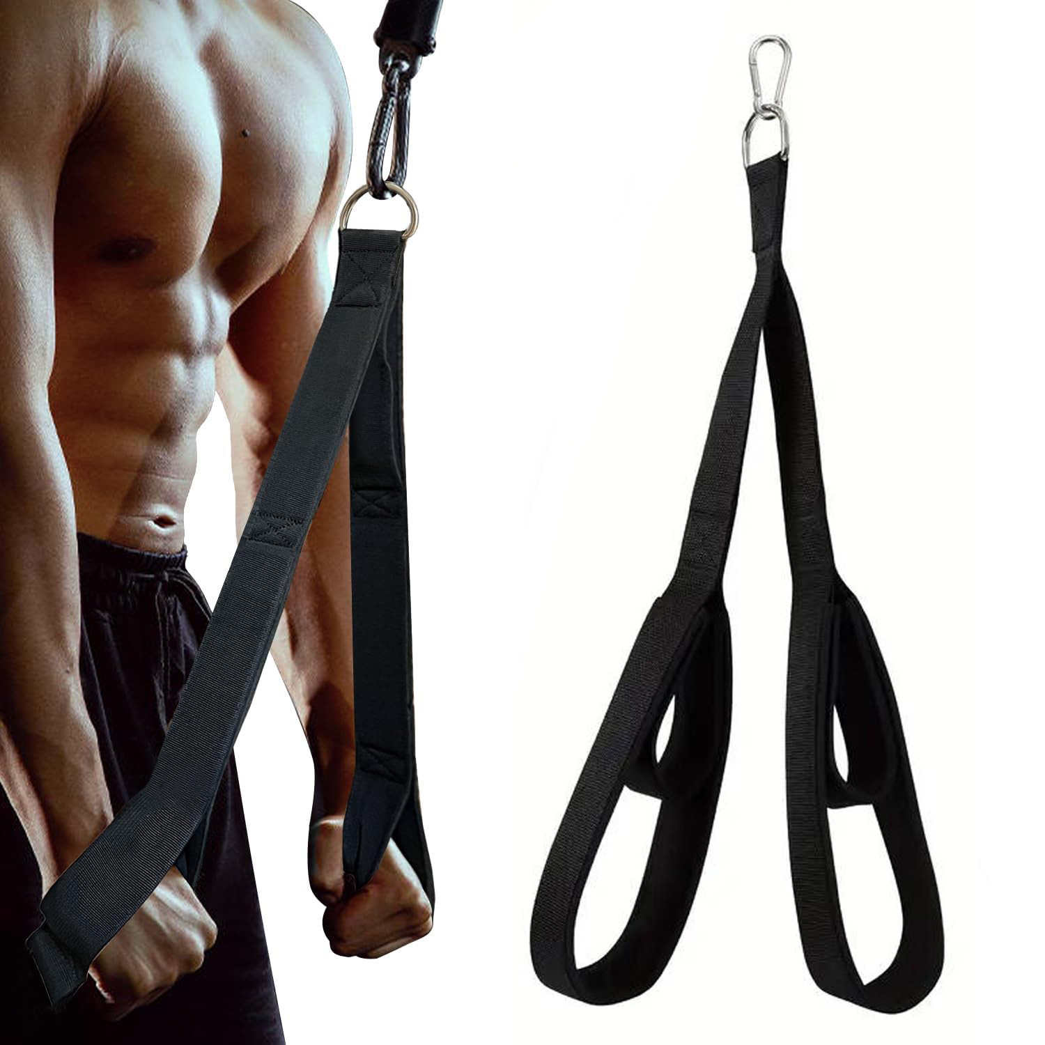 ジム用ラットプルダウン・ダブルヘッド・トライセップロープ。ケ - Lat Pulldown Cable のレビューと価格