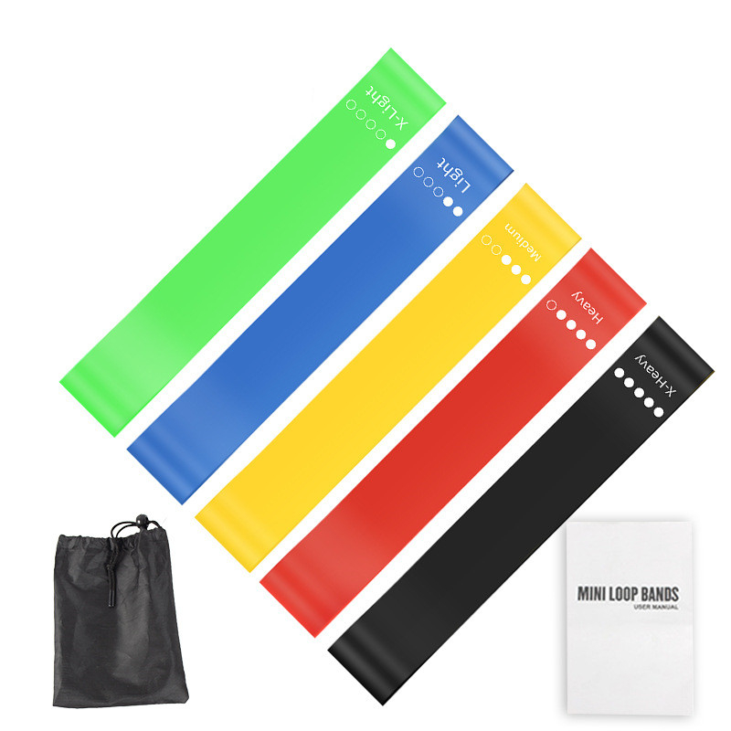 5本セット TPEレジスタンスバンドセット 収納バッグ＆マニ - Home Gym Routine のレビューと価格