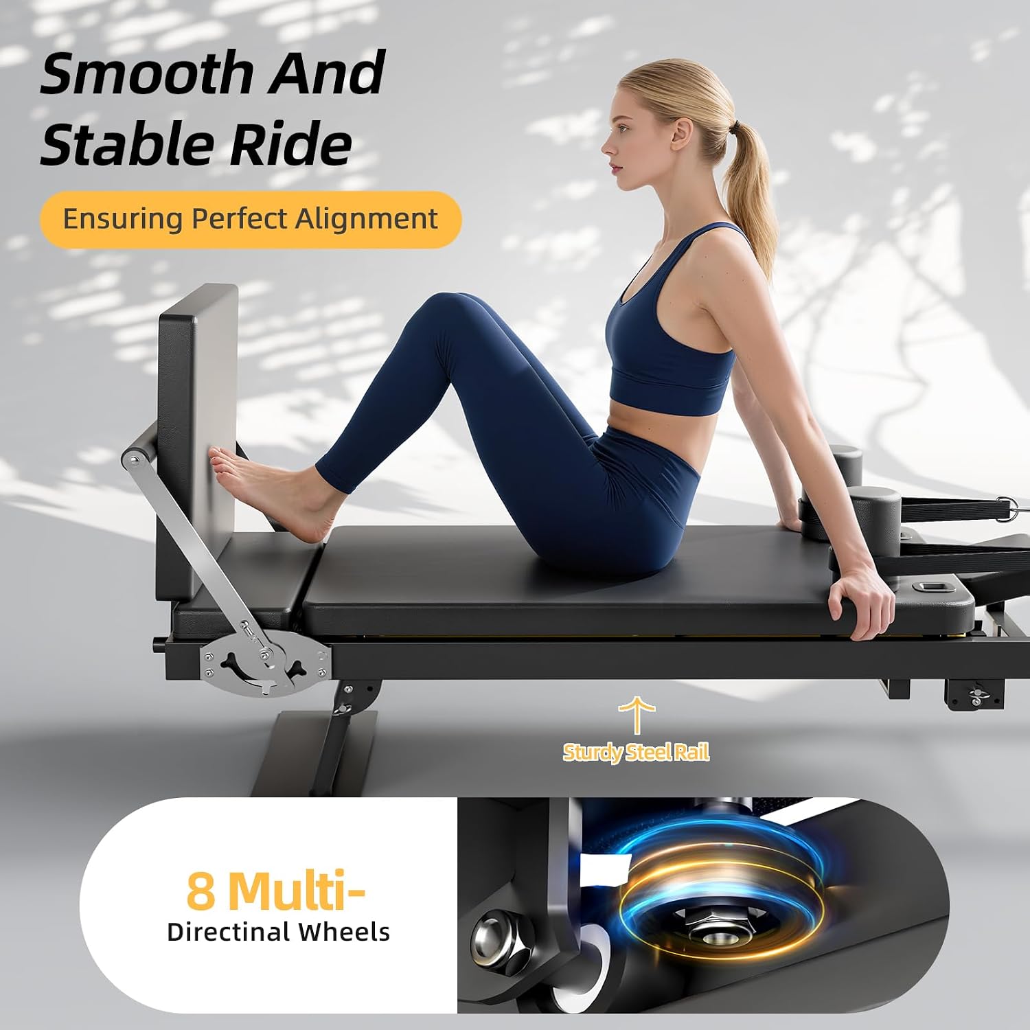 折りたたみ式ピラティスリフォーマーマシン、ホームジム用全身フ - Leg Home Gym Workout のレビューと価格