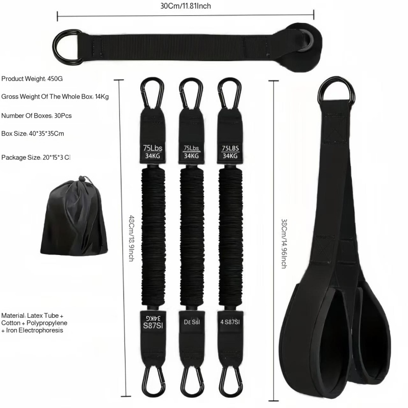 レジスタンスバンドセット 三頭筋ロープ ホームジム フィット - Home Gym Routine のレビューと価格