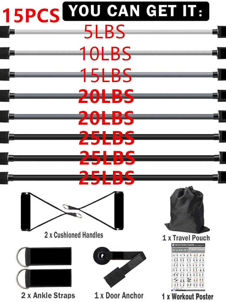 145ポンドのフィットネス用エクササイズバンド。自宅でのトレ - Home Gym Routine のレビューと価格